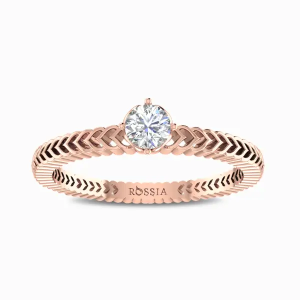 Blazing-Star-Natural-Diamond-Promise-Ring-Rose-Gold-Front-View