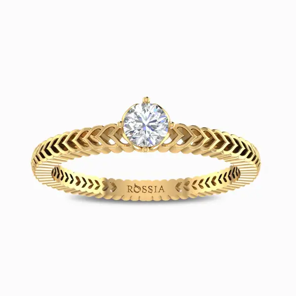 Blazing-Star-Natural-Diamond-Promise-Ring-Yellow-Gold-Front-View