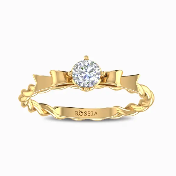 Celesia-Round-Cut-Natural-Diamond-Promise-Ring-Yellow-Gold-Front-View