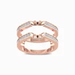 Double-Shared-Natural-Prong-Curved-Ring-Guard-Rose-Gold-Front-View