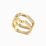 Double-Shared-Natural-Prong-Curved-Ring-Guard-Yellow-Gold-Side-View