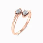 Elegant-Double-Pear-Solitaire-Natural-Diamond-Ring-Rose-Gold-Side-View