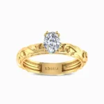 Elysium-Natural-Solitaire-Promise-Ring-Yellow-Gold-Front-View