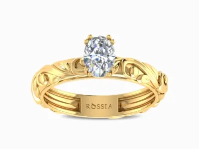 Elysium-Natural-Solitaire-Promise-Ring-Yellow-Gold-Front-View