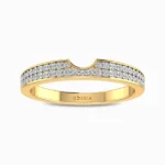 Eternity-Gap-Round-Natural-Diamonds-Wedding- Band-Yellow-Gold-Front-view