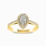 Ethereal-Grace-Pear-Cut-Natural-Diamond-Ring-Yellow-Gold-Front-View