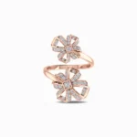 Eucharis-Natural-Diamond-Cocktail-Ring-Rose-Gold-Front-View