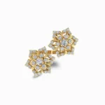 Geranium-Blossom-Natural-Diamond-Cocktail-Ring-Yellow-Gold-Front-View