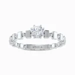 Gladiolus-Natural-Diamond-Promise-Ring-White-Gold-Front-View
