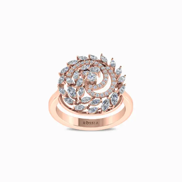 Glimmering-Frost-Sparkling-Natural-Diamond-Ring-Rose-Gold-Front-View Glimmering Frost Sparkling Diamond Ring