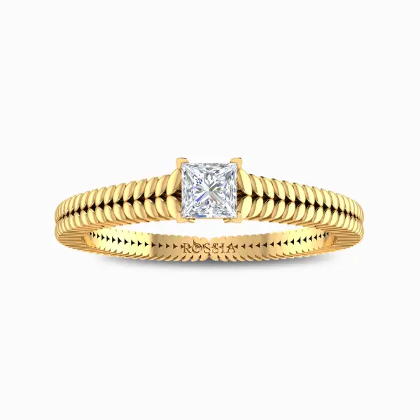 Natural-Damond-Scilla-Promise-Ring-Yellow-Gold-Front-View Natural Diamond Scilla Promise Ring
