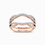 Natural-Diamond-Twist-Guard-Wrap-Ring-Rose-Gold-Front-View