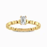 Emerald Cut Natural Diamond Ring