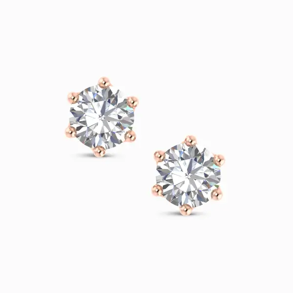 Classic Solitaire Stud Earrings