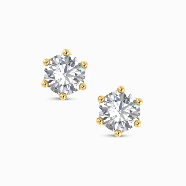 Classic Solitaire Stud Earrings