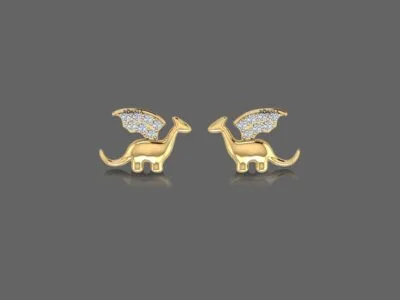 Tiny Dino Adorable Earrings for Kids