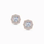 0.75ct Cushion Halo Lab Diamond Earrings