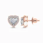 0.75 Carat Heart Halo Lab Grown Diamond Studs