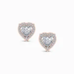0.75 Carat Heart Halo Lab Grown Diamond Studs