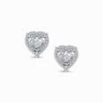0.75 Carat Heart Halo Lab Grown Diamond Studs