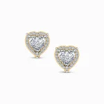 0.75 Carat Heart Halo Lab Grown Diamond Studs