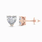 0.75 ct Heart Lab Diamond Stud Earrings