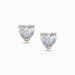 0.75 ct Heart Lab Diamond Stud Earrings
