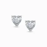 0.75 ct Heart Lab Diamond Stud Earrings