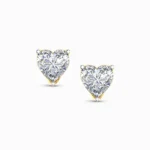 0.75 ct Heart Lab Diamond Stud Earrings