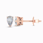 0.75 Carat Pear Solitaire Lab Diamond Stud Earrings
