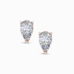 0.75 Carat Pear Solitaire Lab Diamond Stud Earrings
