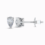 0.75 Carat Pear Solitaire Lab Diamond Stud Earrings
