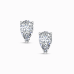 0.75 Carat Pear Solitaire Lab Diamond Stud Earrings