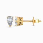 0.75 Carat Pear Solitaire Lab Diamond Stud Earrings