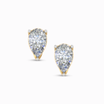 0.75 Carat Pear Solitaire Lab Diamond Stud Earrings