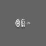 Marquise 1.2 Ct Lab Grown Diamond Halo Stud Earrings