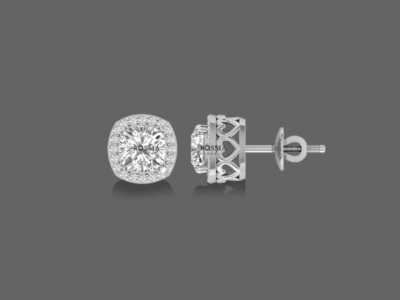 1.2ct Cushion Halo Cut Lab-Grown Diamond Earrings