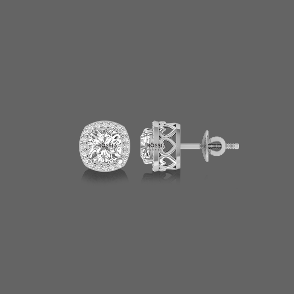 1.2ct Cushion Halo Cut Lab-Grown Diamond Earrings