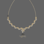 Chic Leaf Diamond Necklace