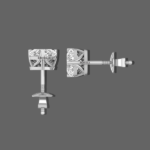 0.75 ct Heart Lab Diamond Stud Earrings