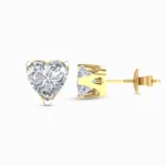 1.00 Carat Heart Solitaire Lab Diamond Grown Studs