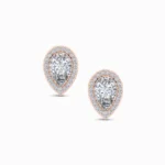 1.20 Carat Pear Halo Lab Diamond Earrings Studs