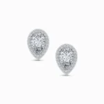 1.20 Carat Pear Halo Lab Diamond Earrings Studs