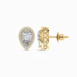 1.20 Carat Pear Halo Lab Diamond Earrings Studs