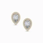 1.20 Carat Pear Halo Lab Diamond Earrings Studs