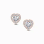 1.20 Carat Heart Halo Cut Lab Grown Diamond Studs