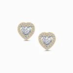 1.20 Carat Heart Halo Cut Lab Grown Diamond Studs