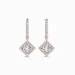 1.50 Carat Lab Grown Diamond Princess Cut Earrings