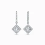1.50 Carat Lab Grown Diamond Princess Cut Earrings