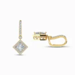 1.50 Carat Lab Grown Diamond Princess Cut Earrings
